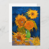 Van Gogh Sunflower Kaart (Voorkant / Achterkant)