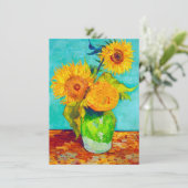 Van Gogh Sunflower Kaart (Staand voorkant)