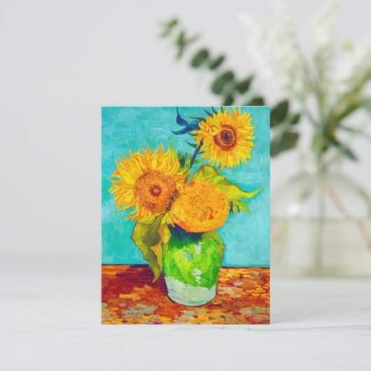 Van Gogh Sunflower Kaart (Staand voorkant)