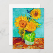 Van Gogh Sunflower Kaart (Voorkant / Achterkant)