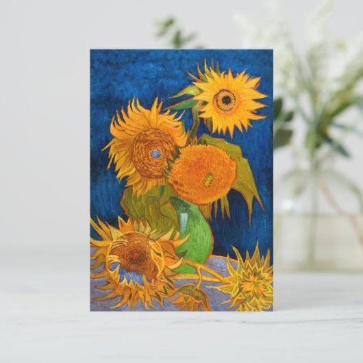 Van Gogh Sunflower Kaart (Staand voorkant)