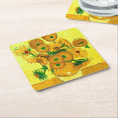 Van Gogh Sunflower Kartonnen Onderzetters (Schuin)