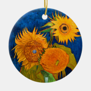 Van Gogh Sunflower Keramisch Ornament