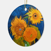 Van Gogh Sunflower Keramisch Ornament (Links)