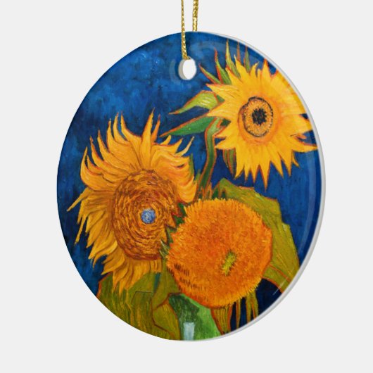 Van Gogh Sunflower Keramisch Ornament (Links)