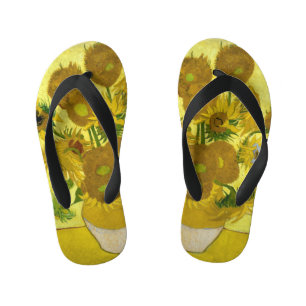 Van Gogh Sunflower Kinder Teenslippers