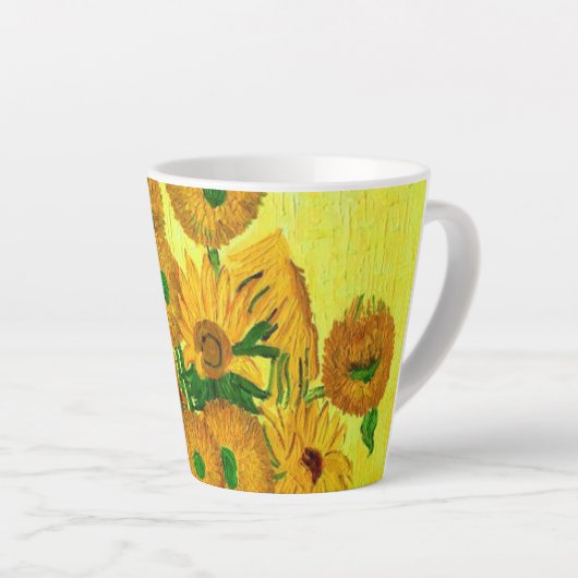 Van Gogh Sunflower Latte Mok (Rechterhoek)