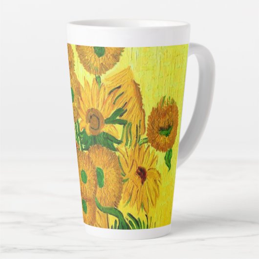 Van Gogh Sunflower Latte Mok (Rechterhoek)
