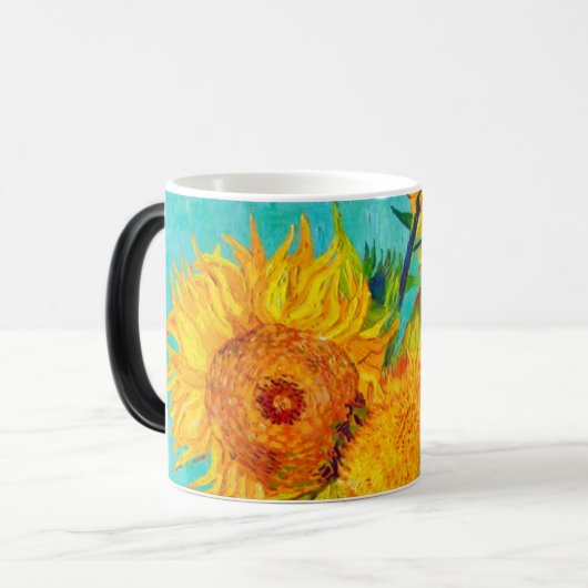 Van Gogh Sunflower Magische Mok (Voorkant links)