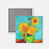 Van Gogh Sunflower Magneet (Voorkant / Achterkant)