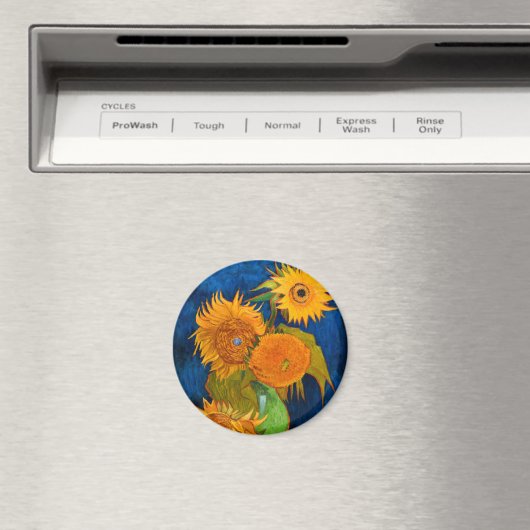 Van Gogh Sunflower Magneet (Insitu (Vaatwasser))