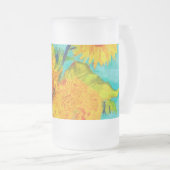 Van Gogh Sunflower Matglas Bierpul (Voorkant rechts)