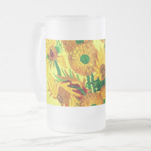 Van Gogh Sunflower Matglas Bierpul
