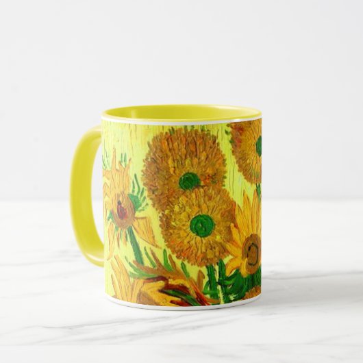 Van Gogh Sunflower Mok (Voorkant links)