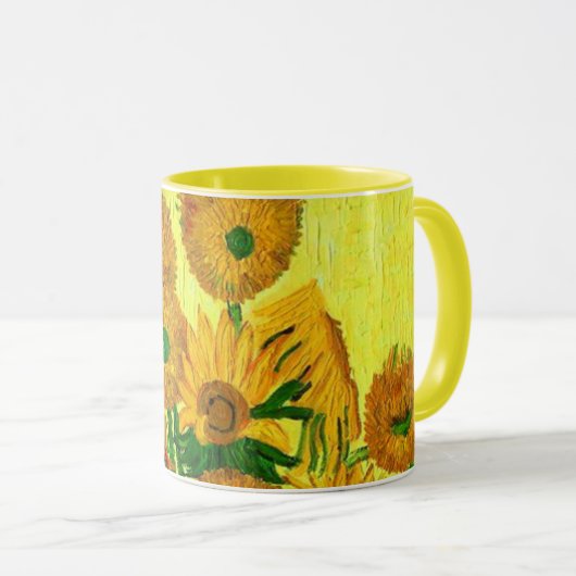 Van Gogh Sunflower Mok (Voorkant rechts)