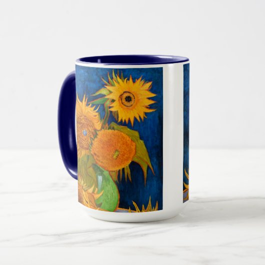 Van Gogh Sunflower Mok (Voorkant links)