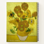 Van Gogh Sunflower notebook Notitieboek (Achterkant)