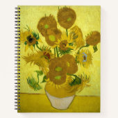 Van Gogh Sunflower notebook Notitieboek (Voorkant)