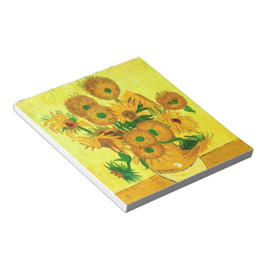 Van Gogh Sunflower Notitieblok (Schuin)