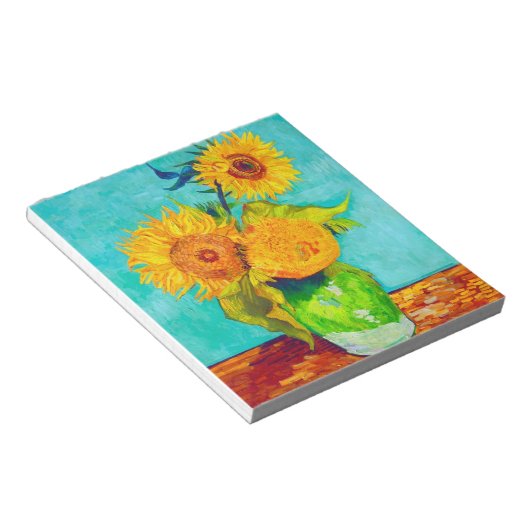 Van Gogh Sunflower Notitieblok (Schuin)