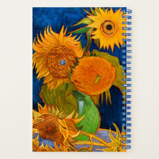 Van Gogh Sunflower Notitieboek (Achterkant)