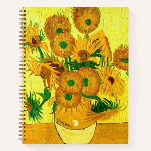 Van Gogh Sunflower Notitieboek (Voorkant)