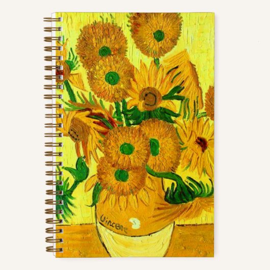 Van Gogh Sunflower Notitieboek (Voorkant)