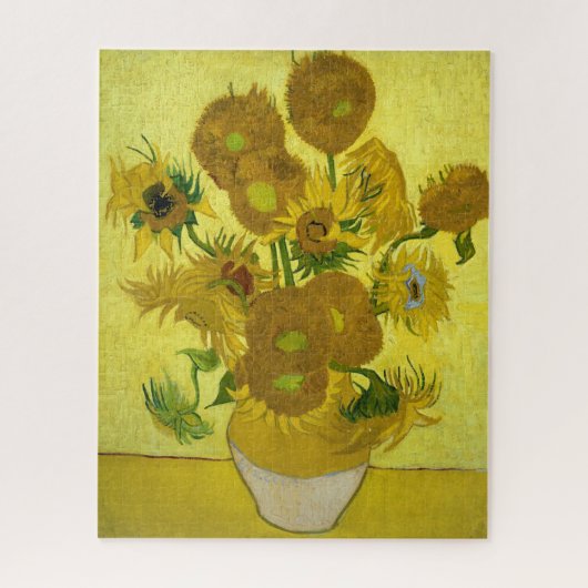 Van Gogh Sunflower Painting Jigzaag Puzzle Legpuzzel (Verticaal)