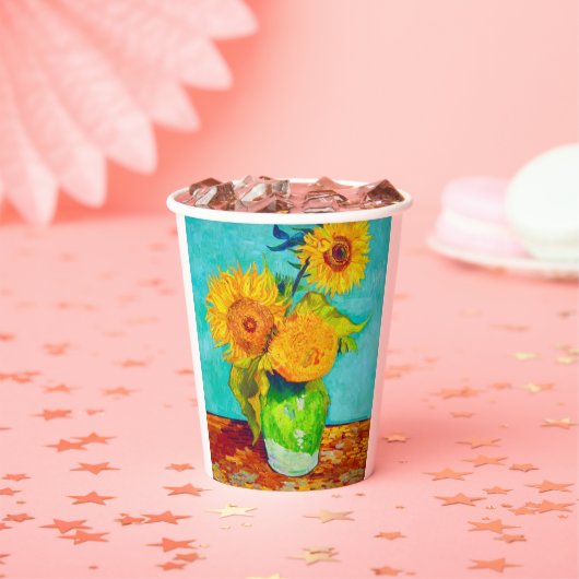 Van Gogh Sunflower Papieren Bekers (Insitu)