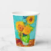 Van Gogh Sunflower Papieren Bekers (Voorkant)