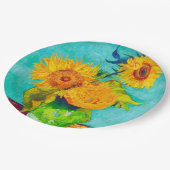 Van Gogh Sunflower Papieren Bordje (Gekanteld)