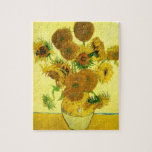 Van Gogh Sunflower Puzzle Legpuzzel<br><div class="desc">Van Gogh Sunflower puzzle. Olieverf op canvas vanaf 1888. Vase met 15 zonnebloemen is een van de meest geliefde doodswerken van Vincent Van Gogh. Het briljante gebruik van de geel brengt stilletjes het einde van de zomer met zich mee. Een groot geschenk voor fans van zonnebloemen, Van Gogh, impressionisme, en...</div>