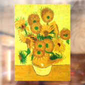 Van Gogh Sunflower Raamsticker (Vel 2)