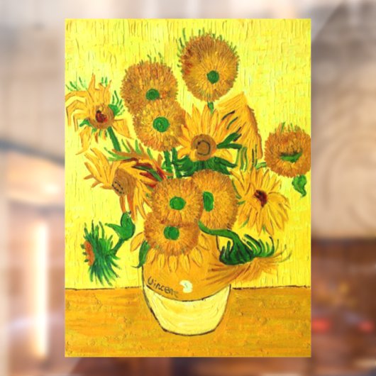Van Gogh Sunflower Raamsticker (Vel 2)