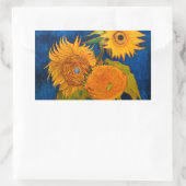 Van Gogh Sunflower Rechthoekige Sticker (Tas)