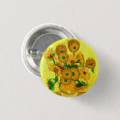 Van Gogh Sunflower Ronde Button 3,2 Cm (Voorkant /achterkant)