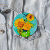 Van Gogh Sunflower Ronde Button 4,0 Cm (In situ)