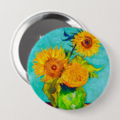 Van Gogh Sunflower Ronde Button 4,0 Cm (Voorkant /achterkant)
