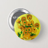 Van Gogh Sunflower Ronde Button 5,7 Cm (Voorkant /achterkant)