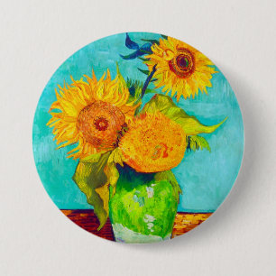 Van Gogh Sunflower Ronde Button 7,6 Cm