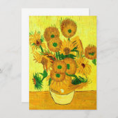 Van Gogh Sunflower Save The Date (Voorkant / Achterkant)