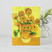 Van Gogh Sunflower Save The Date (Staand voorkant)