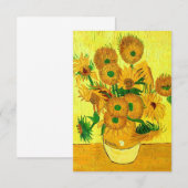 Van Gogh Sunflower Save The Date (Voorkant / Achterkant)
