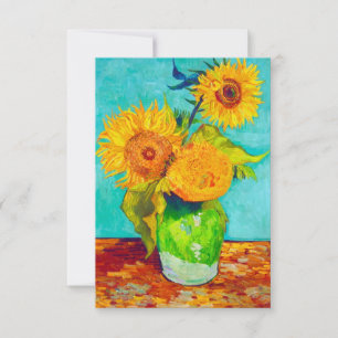 Van Gogh Sunflower Save The Date