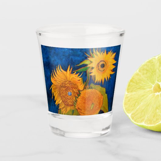 Van Gogh Sunflower Shot Glas (Voorkant)