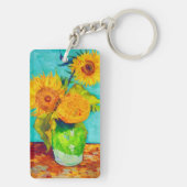 Van Gogh Sunflower Sleutelhanger (achterkant)
