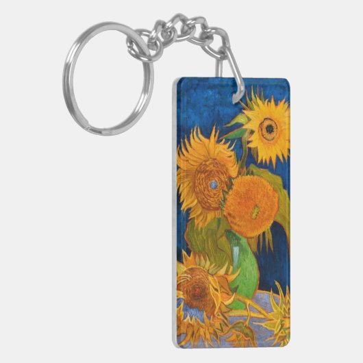 Van Gogh Sunflower Sleutelhanger (Voorkant Links)