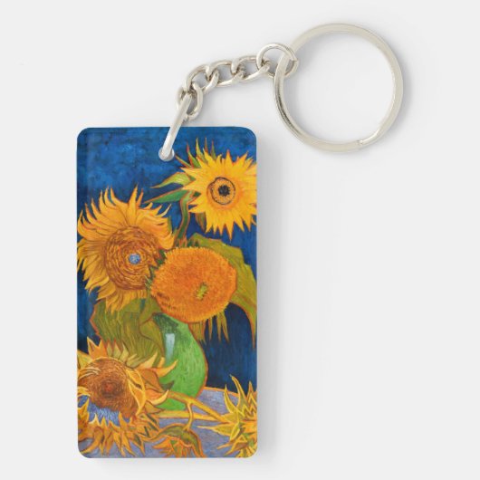 Van Gogh Sunflower Sleutelhanger (achterkant)