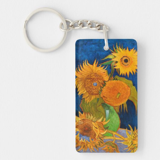 Van Gogh Sunflower Sleutelhanger (Voorkant)