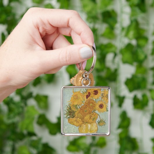 Van Gogh Sunflower Sleutelhanger (Hand)